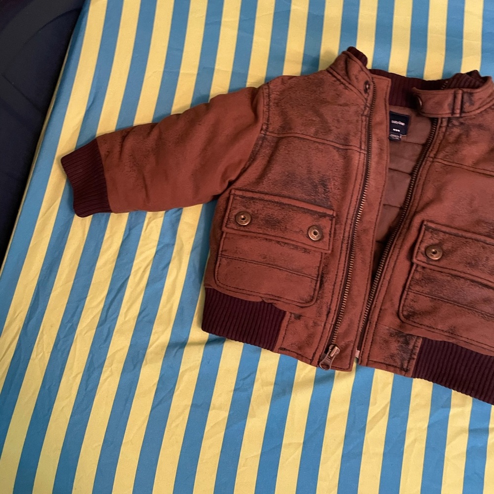 Gap Kids Rugged Leather Jacket - Picture 2 of 6